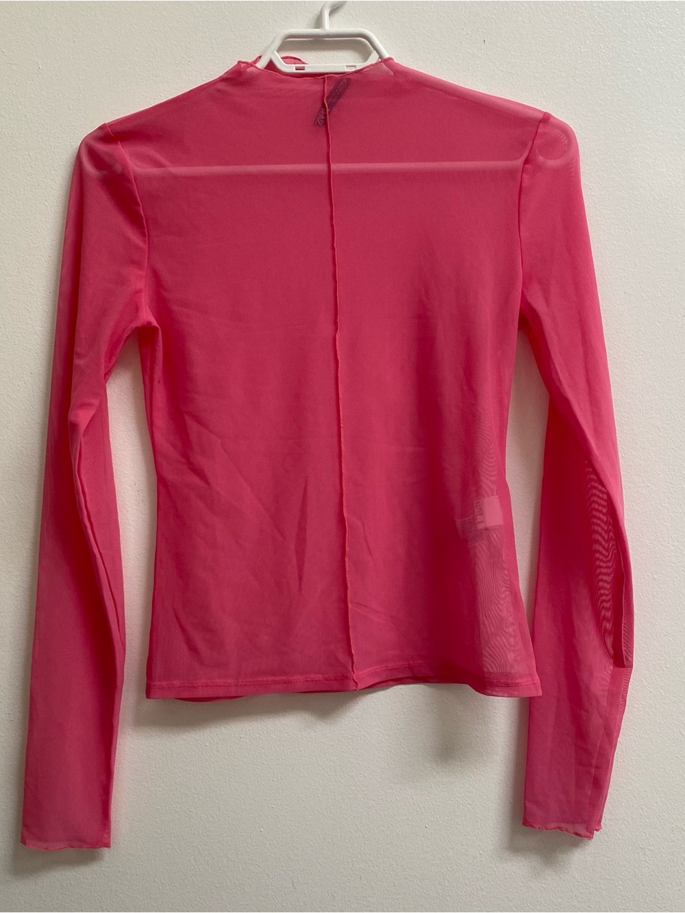 Zara Mockneck Mesh Long Sleeve Tee M
